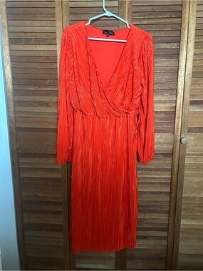 Orange fringed Dress Sz Medium